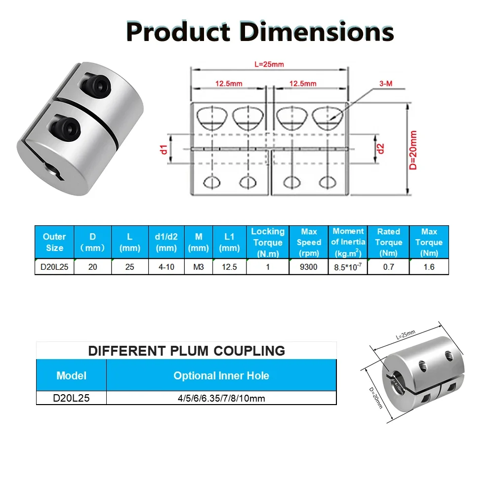 Rigid Coupling 25mm Length Mot - Servo Motor Cnc 评论和价格