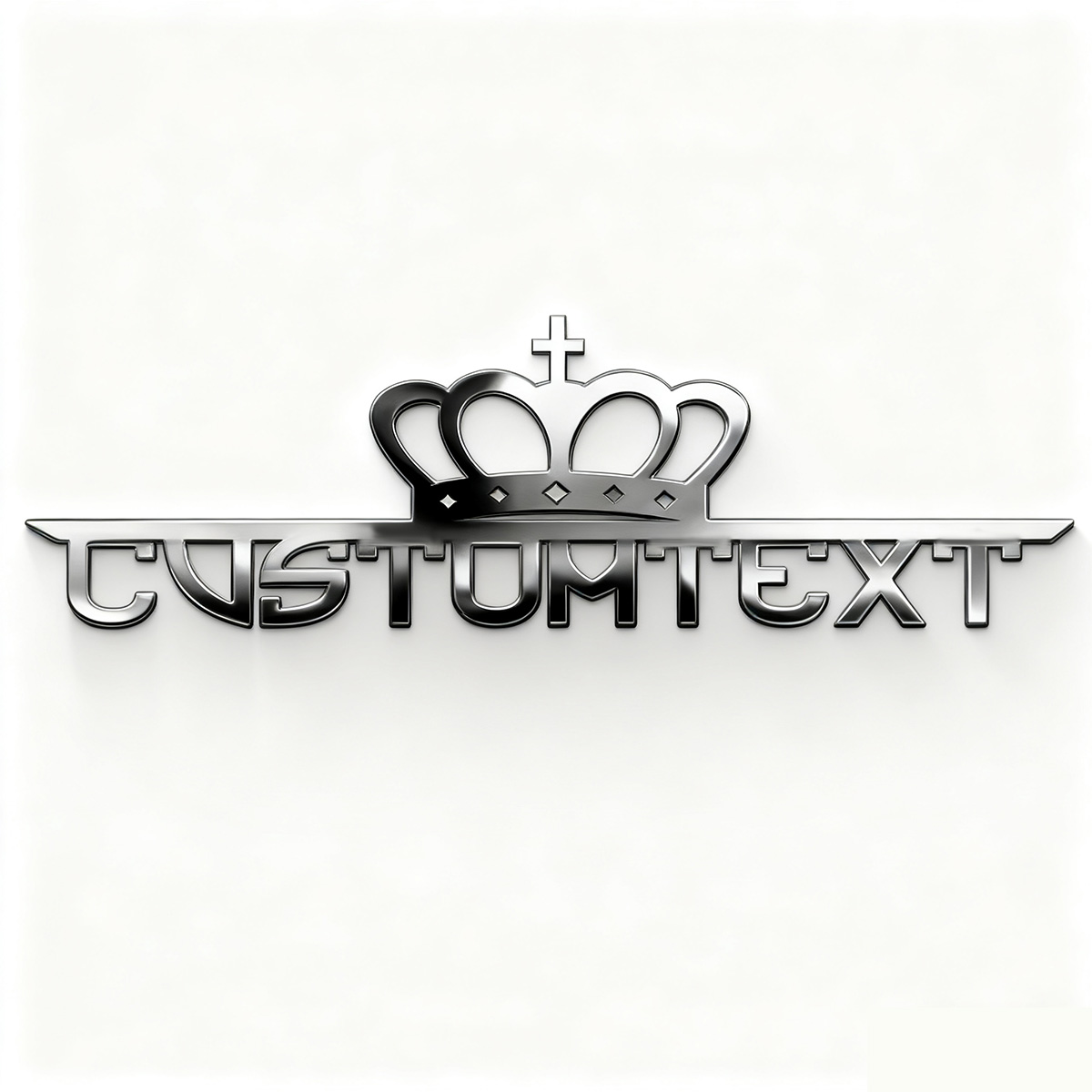 Classic Crown Creative Font 3D - Industrial Laser Power 评论和价格