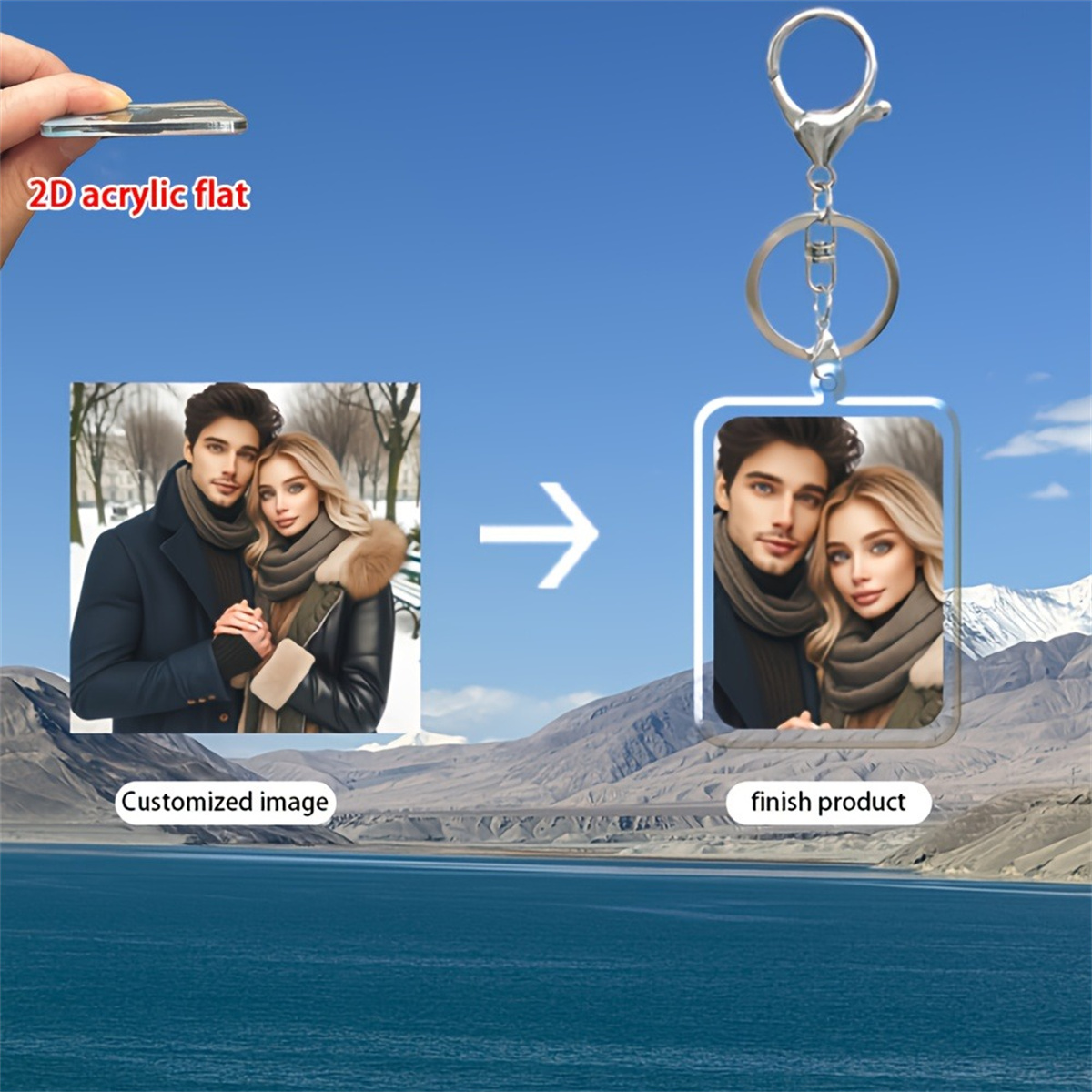 Custom2DFlat Acrylic Photo Key - Industrial Laser Power 评论和价格