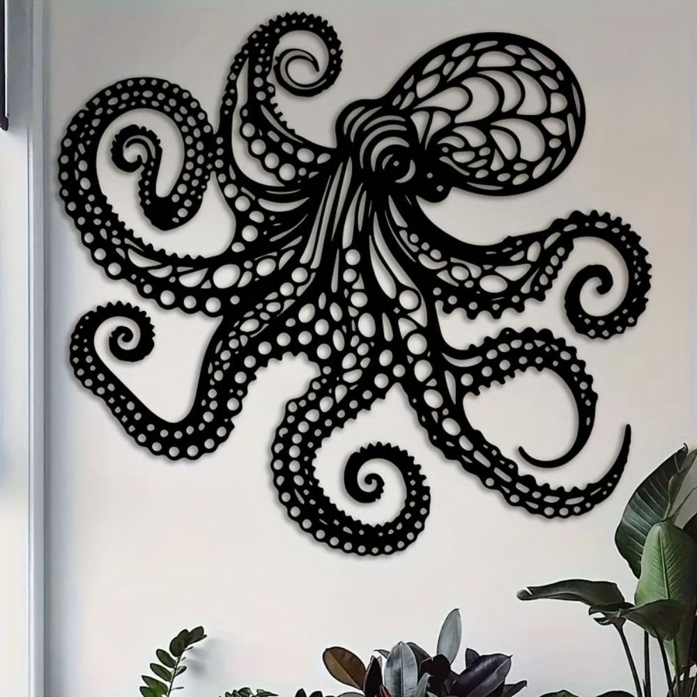 Large Metal Octopus Wall Art S - Industrial Laser Power 评论和价格