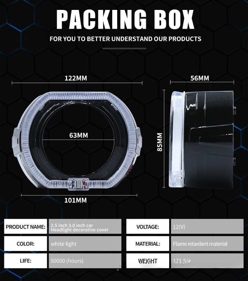 2PCS Projector Cover Headlight - Laser Focus Lens 评论和价格