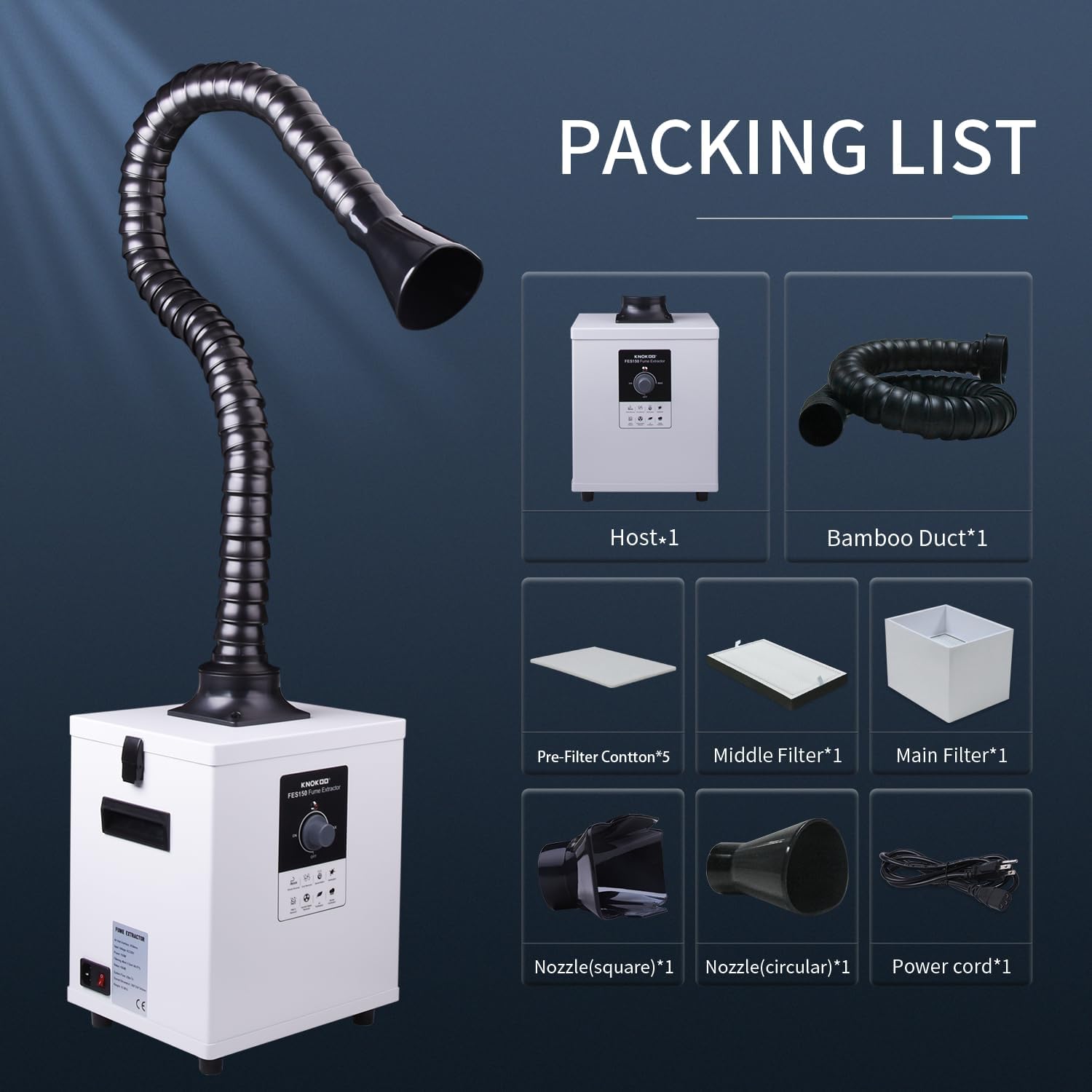 KNOKOO FES150 Industrial Laser - Industrial Laser Fume Extractor 评论和价格