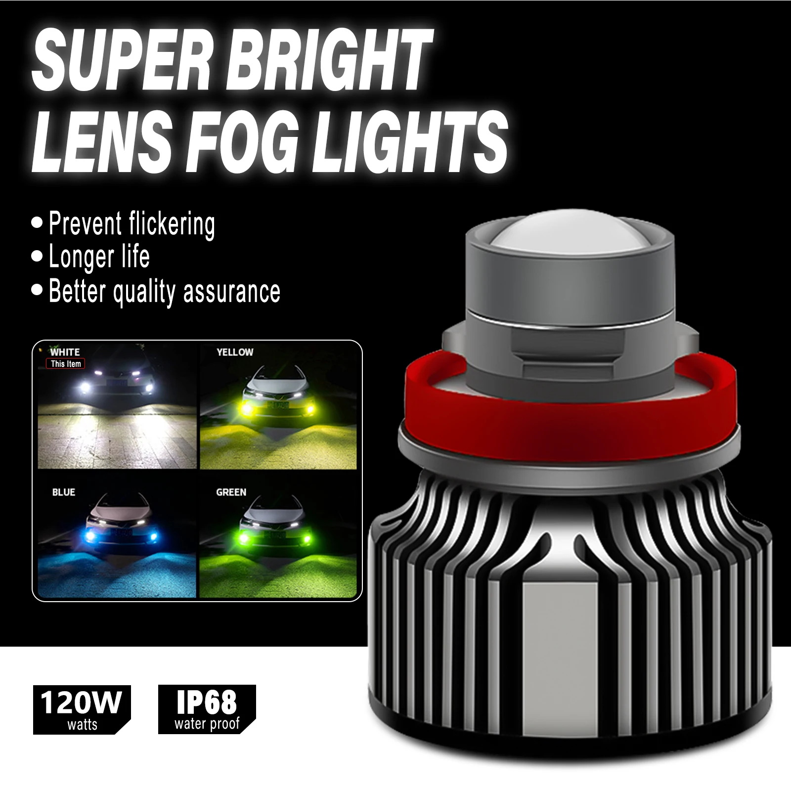 H11 Led Fog Light Bulb Laser L - Laser Focus Lens 评论和价格