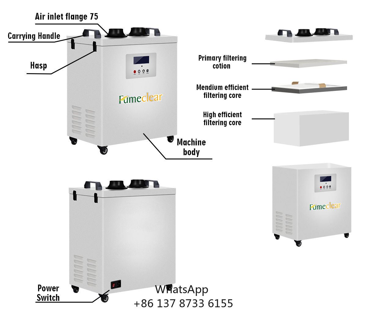 CE Approved Portable Fume Extr - Industrial Laser Fume Extractor 评论和价格